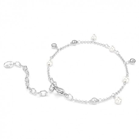 Swarovski Βραχιόλι Imber Crystal pearl, Στρογγυλή κοπή, Λευκό, Επιμετάλλωση ροδίου 5754242 