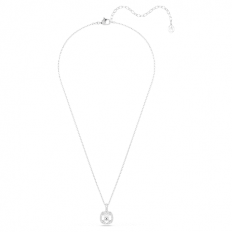 Swarovski Κολιέ Una Angelic Κοπή cushion, Λευκό, Επιμετάλλωση ροδίου 5754340 