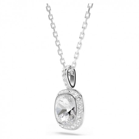 Swarovski Κολιέ Una Angelic Κοπή cushion, Λευκό, Επιμετάλλωση ροδίου 5754340 