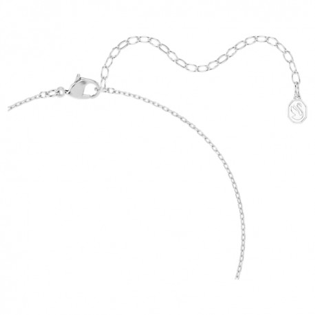 Swarovski Κολιέ Una Angelic Κοπή cushion, Λευκό, Επιμετάλλωση ροδίου 5754340 
