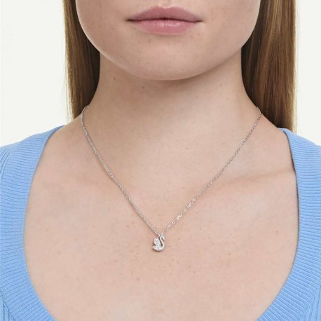 Swarovski Κολιέ Swan Μείξη κοπών, Κύκνος,Επιμετάλλωση ροδίου 5754347 