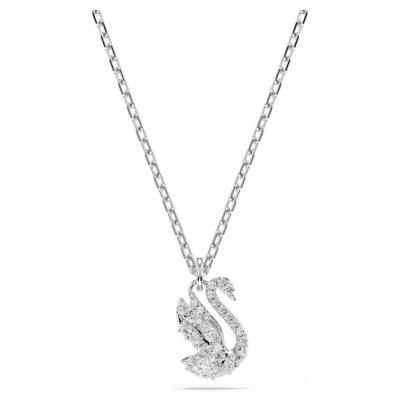 Swarovski Κολιέ Swan Μείξη κοπών, Κύκνος,Επιμετάλλωση ροδίου 5754347
