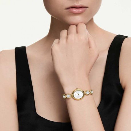 Swarovski Imber oval Ρολόι Swiss Made, Metal bracelet, Gold tone, Gold-tone finish 5754812 