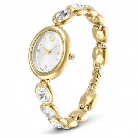 Swarovski Imber oval Ρολόι Swiss Made, Metal bracelet, Gold tone, Gold-tone finish 5754812 
