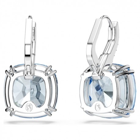 Swarovski Σκουλαρίκια -σταγόνα Millenia Κοπή cushion, Μπλε, Επιμετάλλωση ροδίου 5756150 