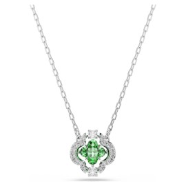 Swarovski Κολιέ Una Angelic, Πράσινο, Επιμετάλλωση ροδίου 5757785