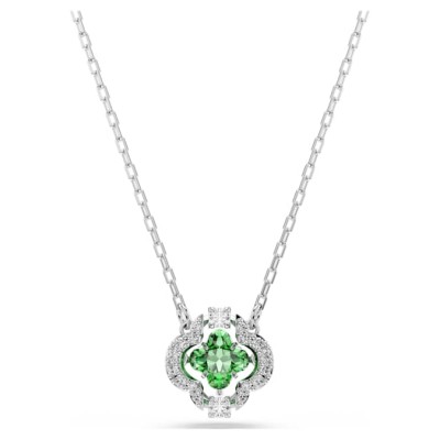 Swarovski Κολιέ Una Angelic, Πράσινο, Επιμετάλλωση ροδίου 5757785