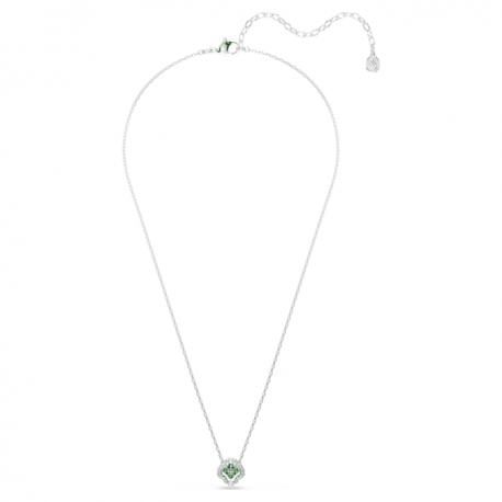 Swarovski Κολιέ Una Angelic, Πράσινο, Επιμετάλλωση ροδίου 5757785 