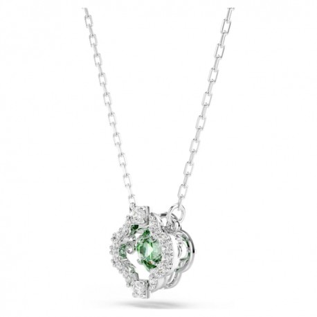 Swarovski Κολιέ Una Angelic, Πράσινο, Επιμετάλλωση ροδίου 5757785 