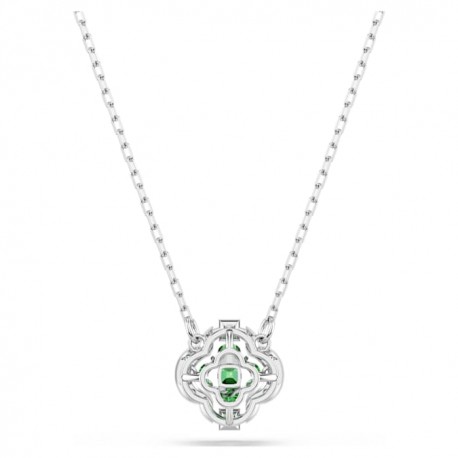 Swarovski Κολιέ Una Angelic, Πράσινο, Επιμετάλλωση ροδίου 5757785 