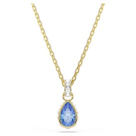 Swarovski Κολιέ Chroma Κοπή Pear, Μπλε, Φινίρισμα με χρυσό 18 καρατίων 5757786