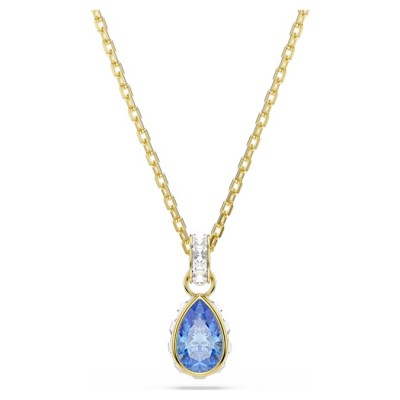 Swarovski Κολιέ Chroma Κοπή Pear, Μπλε, Φινίρισμα με χρυσό 18 καρατίων 5757786