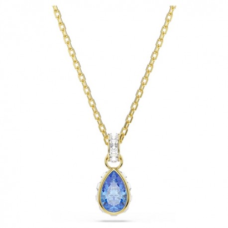 Swarovski Κολιέ Chroma Κοπή Pear, Μπλε, Φινίρισμα με χρυσό 18 καρατίων 5757786 