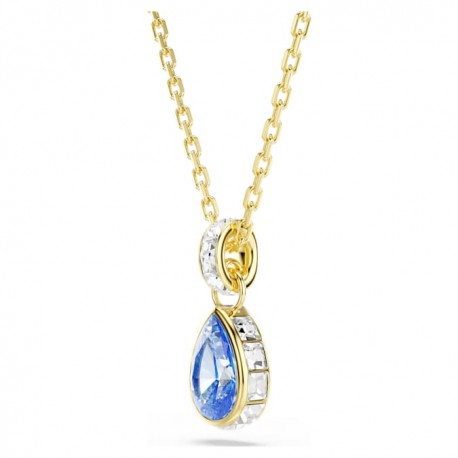 Swarovski Κολιέ Chroma Κοπή Pear, Μπλε, Φινίρισμα με χρυσό 18 καρατίων 5757786 