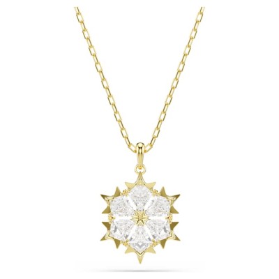 Swarovski Κολιέ Magic, Χιονονιφάδα, Λευκό, Φινίρισμα με χρυσό 18 καρατίων 5757788