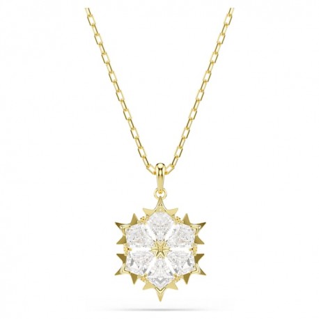 Swarovski Κολιέ Magic, Χιονονιφάδα, Λευκό, Φινίρισμα με χρυσό 18 καρατίων 5757788 