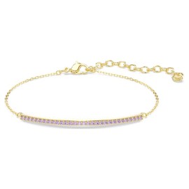Swarovski Βραχιόλι Only Στρογγυλή κοπή, Μοβ, Φινίρισμα με χρυσό 18 καρατίων 5757795