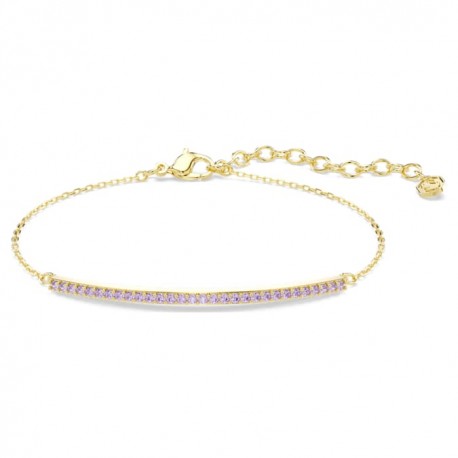 Swarovski Βραχιόλι Only Στρογγυλή κοπή, Μοβ, Φινίρισμα με χρυσό 18 καρατίων 5757795 