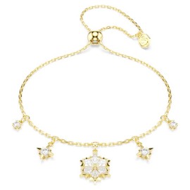 Swarovski Βραχιόλι Magic Μείξη κοπών, Χιονονιφάδα, Λευκό, Φινίρισμα με χρυσό 18 καρατίων 5757800