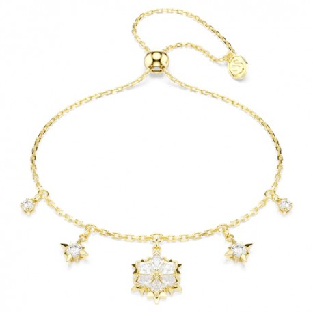 Swarovski Βραχιόλι Magic Μείξη κοπών, Χιονονιφάδα, Λευκό, Φινίρισμα με χρυσό 18 καρατίων 5757800 