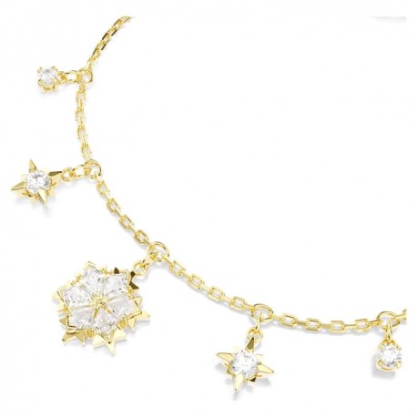 Swarovski Βραχιόλι Magic Μείξη κοπών, Χιονονιφάδα, Λευκό, Φινίρισμα με χρυσό 18 καρατίων 5757800 