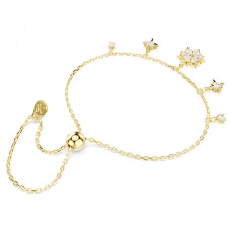 Swarovski Βραχιόλι Magic Μείξη κοπών, Χιονονιφάδα, Λευκό, Φινίρισμα με χρυσό 18 καρατίων 5757800 
