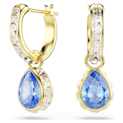 Swarovski Σκουλαρίκια-σταγόνα Chroma Κοπή Pear, Μπλε, Φινίρισμα με χρυσό 18 καρατίων 5757815 Swarovski Σκουλαρίκια-σταγόνα Chroma Κοπή Pear, Μπλε, Φινίρισμα με χρυσό 18 καρατίων 5757815