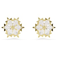 Swarovski Σκουλαρίκια Magic Μείξη κοπών, Χιονονιφάδα, Λευκά, Φινίρισμα με χρυσό 18 καρατίων 5757816