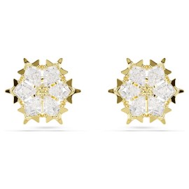 Swarovski Σκουλαρίκια Magic Μείξη κοπών, Χιονονιφάδα, Λευκά, Φινίρισμα με χρυσό 18 καρατίων 5757816