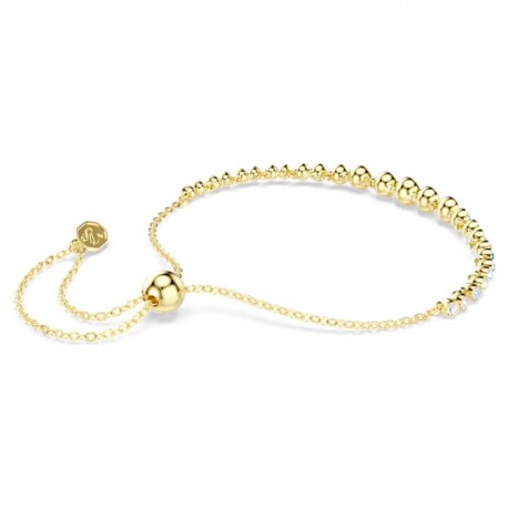 Swarovski Βραχιόλι Imber Στρογγυλή κοπή, Μπλε, Φινίρισμα με χρυσό 18 καρατίων 5757824 