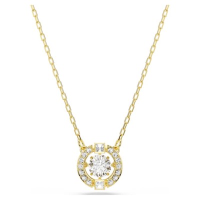 Swarovski Κολιέ Una Angelic, Λευκό, Φινίρισμα με χρυσό 18 καρατίων 5758061