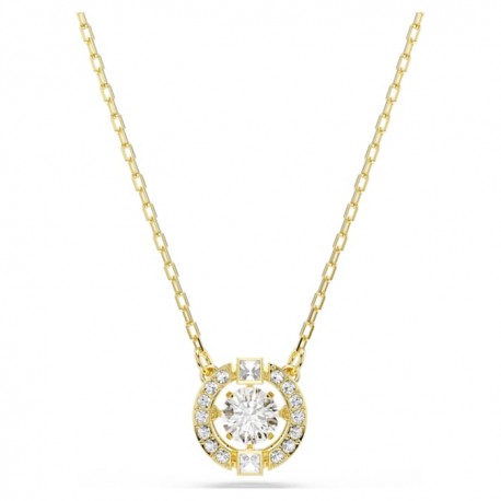Swarovski Κολιέ Una Angelic, Λευκό, Φινίρισμα με χρυσό 18 καρατίων 5758061 