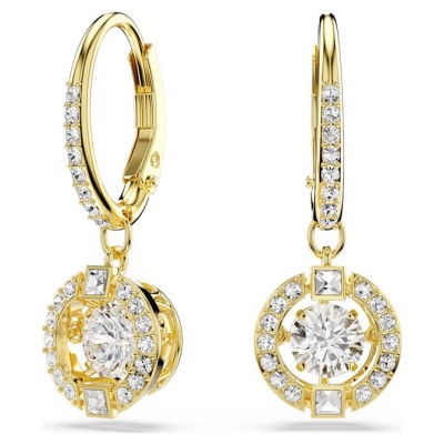 Swarovski Σκουλαρίκια Una Angelic Στρογγυλή κοπή, Λευκά, Φινίρισμα με χρυσό 18 καρατίων 5758095 Swarovski Σκουλαρίκια Una Angelic Στρογγυλή κοπή, Λευκά, Φινίρισμα με χρυσό 18 καρατίων 5758095