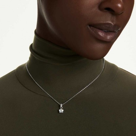 Swarovski Κολιέ Chroma, Αστέρι, Λευκό, Επιμετάλλωση ροδίου 5759678 