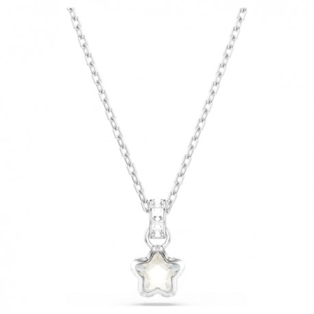 Swarovski Κολιέ Chroma, Αστέρι, Λευκό, Επιμετάλλωση ροδίου 5759678 