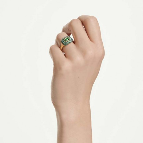 Swarovski Δαχτυλίδι κοκτέιλ Sublima Οκταγωνική κοπή, Πράσινο, Φινίρισμα με χρυσό 18 καρατίων 5759920 