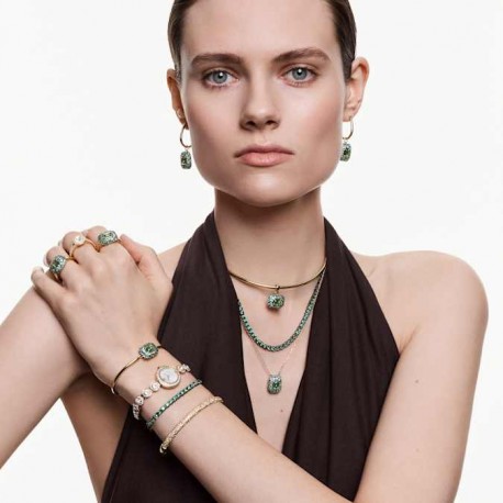 Swarovski Δαχτυλίδι κοκτέιλ Sublima Οκταγωνική κοπή, Πράσινο, Φινίρισμα με χρυσό 18 καρατίων 5759920 
