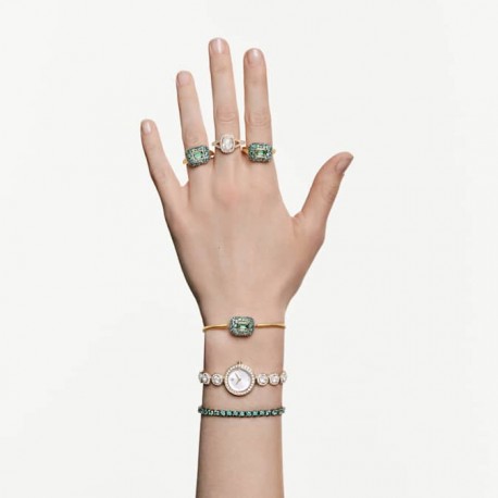 Swarovski Δαχτυλίδι κοκτέιλ Sublima Οκταγωνική κοπή, Πράσινο, Φινίρισμα με χρυσό 18 καρατίων 5759920 