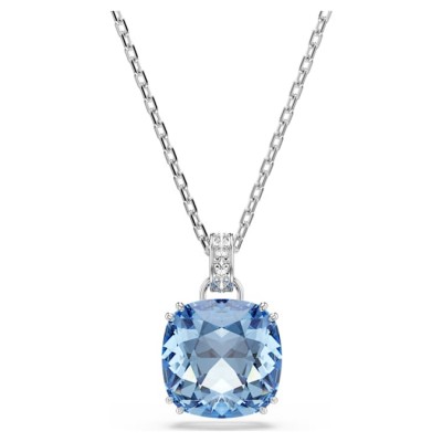 Swarovski Κολιέ Millenia Κοπή cushion, Μπλε, Επιμετάλλωση ροδίου 5760057