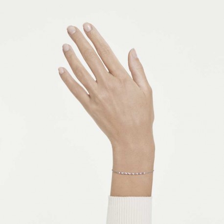 Swarovski Βραχιόλι Matrix Στρογγυλή κοπή, Ροζ, Επιμετάλλωση ροδίου 5763042 