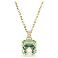 Swarovski Κολιέ Millenia Κοπή cushion, Πράσινο, Φινίρισμα με χρυσό 18 καρατίων 5764821