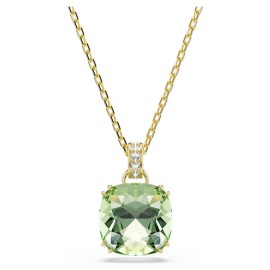 Swarovski Κολιέ Millenia Κοπή cushion, Πράσινο, Φινίρισμα με χρυσό 18 καρατίων 5764821