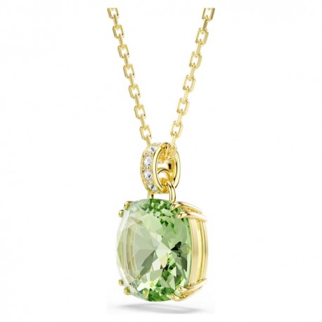Swarovski Κολιέ Millenia Κοπή cushion, Πράσινο, Φινίρισμα με χρυσό 18 καρατίων 5764821 