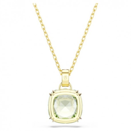 Swarovski Κολιέ Millenia Κοπή cushion, Πράσινο, Φινίρισμα με χρυσό 18 καρατίων 5764821 