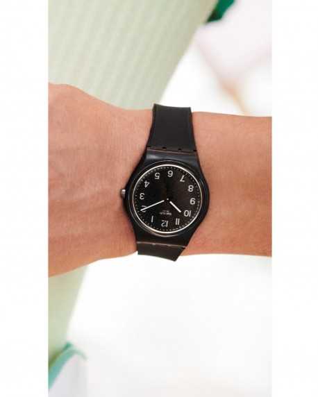 SWATCH Lico-Gum Black Silicone Strap GB326 