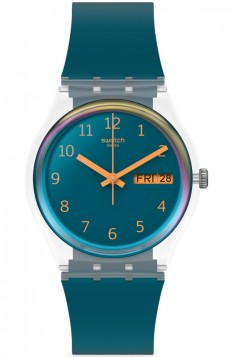 SWATCH Blue Away Blue Silicone Strap GE721