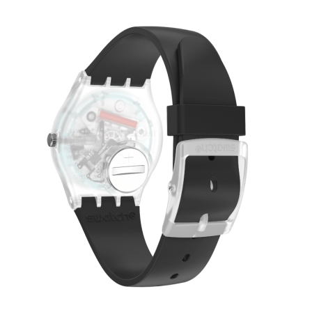 SWATCH Rinse Repeat Black Silicone Strap GE726 