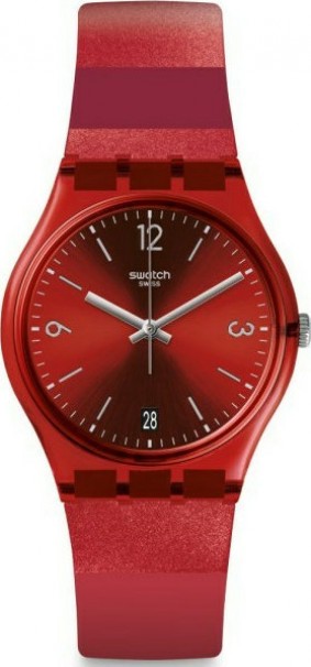 SWATCH Ruberalda Red Rubber Strap GR406 