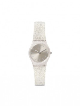 SWATCH Silver Glistar Too Silicone Strap LK343E