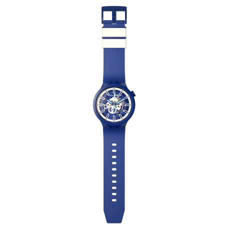 SWATCH ISWATCH Blue Rubber Strap SB01N102 